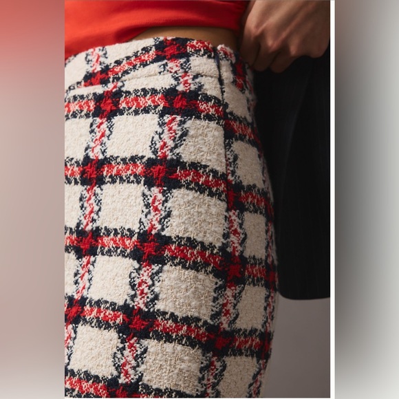 Anthropologie Endless Rose plaid tweed mini skirt - Picture 10 of 11